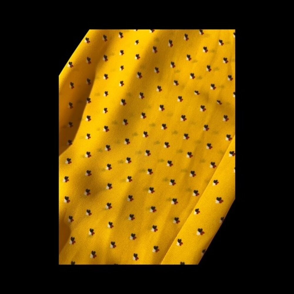 Gianni Bini Mustard Long Sleeve Bow Tie Mini Dress | Size Large | EUC - Picture 4 of 8